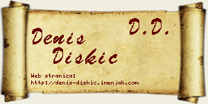 Denis Diskić vizit kartica